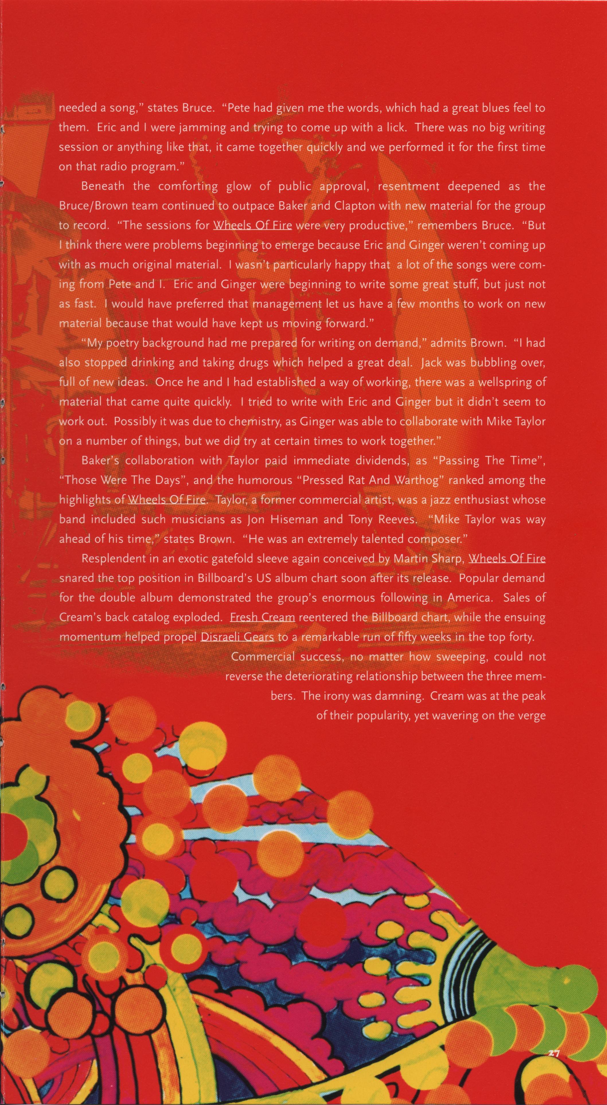 Cream Those Were the Days : Booklet 27